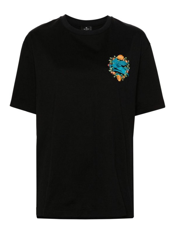 ETRO: t-shirts - Pegasus motif t-shirt