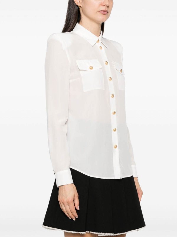 Balmain: shirts online - Semi-transparent shirt