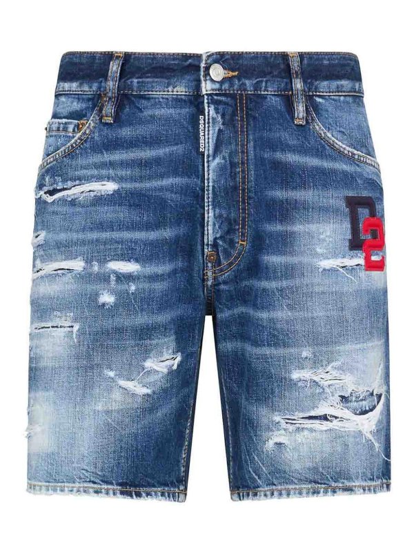 DSQUARED2: Shorts - Short - Bleu