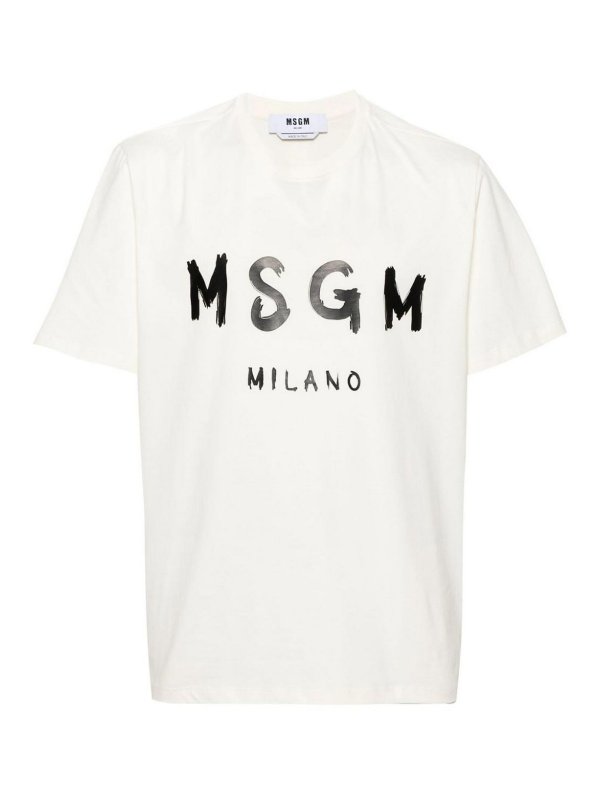m.s.g.m.: T-shirts - T-Shirt - Weiß