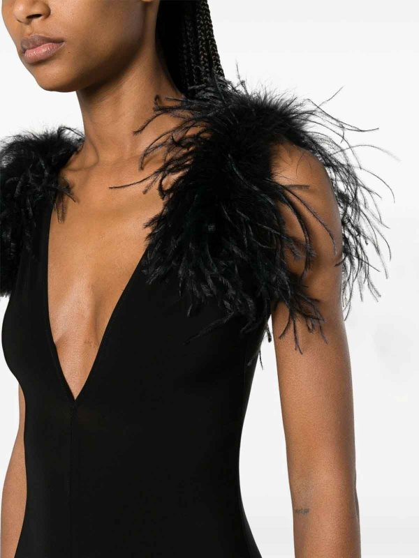 Pinko: Top e canotte online - Body con piume