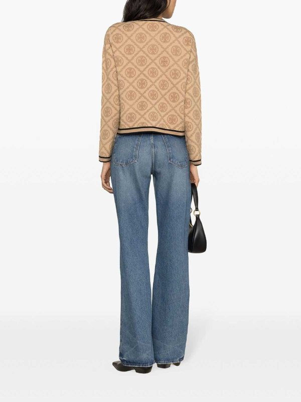 TORY BURCH: cardigans online - Monogram motif cardigan