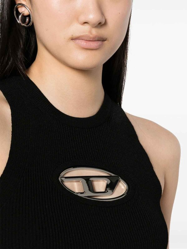 Diesel Top with logo - Black - Women | A096210DLAX9XX