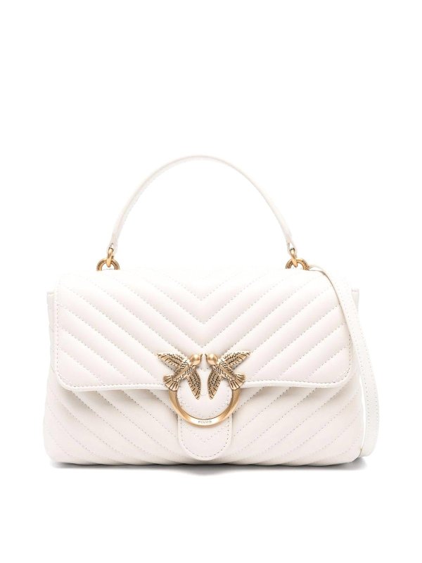 Pinko: クロスボディバッグ - Love Lady Puff Classic Cl - 白