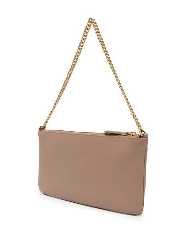 Pinko Clutch bag with logo - Beige - Women | 102747A0F1D01Q