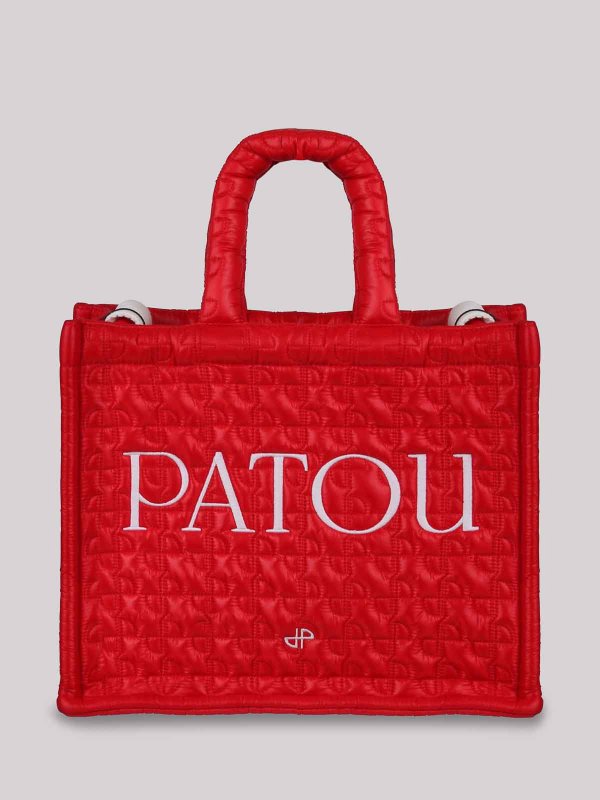 PATOU: cross body bags online - Quilted tote bag with embroidery