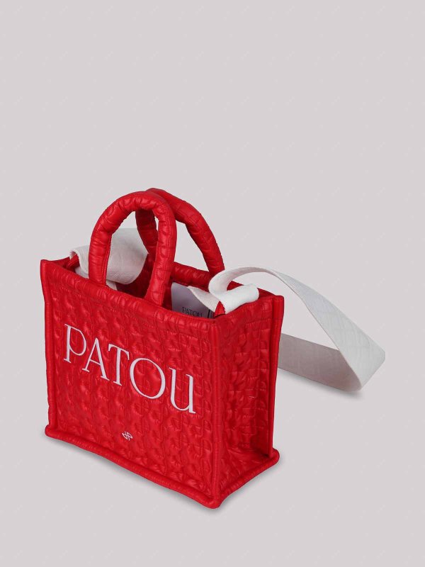 Quilted tote bag with embroidery shop online: PATOU