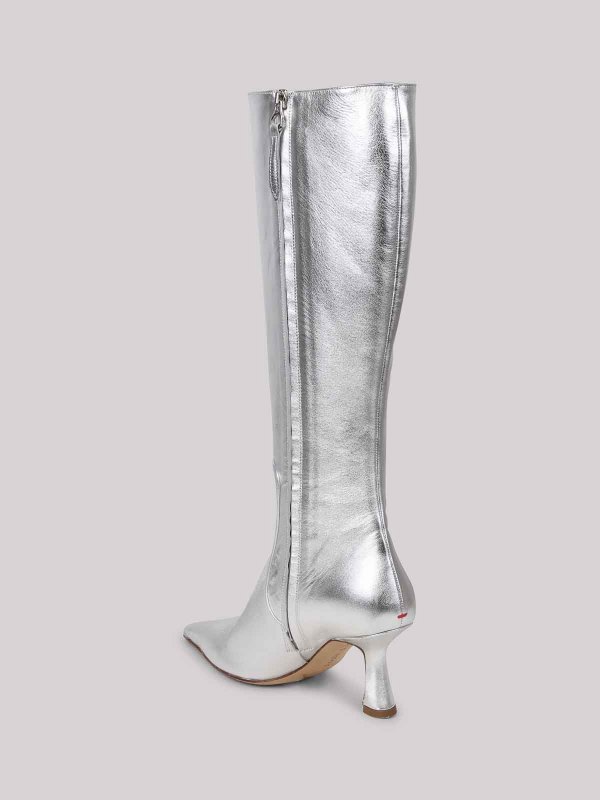 Metallic knee-high boots shop online: AEYDE