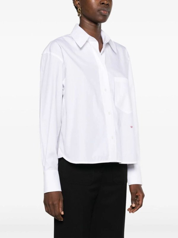VICTORIA BECKHAM: shirts online - Cropped long sleeve