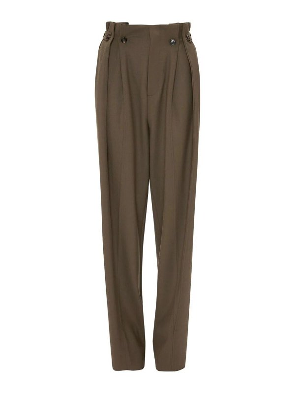 VICTORIA BECKHAM: カジュアルトラウザー - カジュアルパンツ - 緑