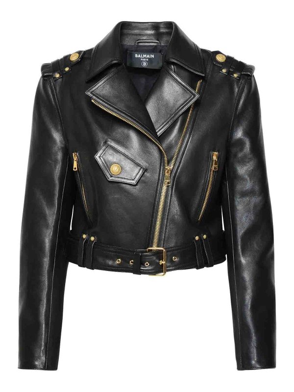 Balmain: leather jacket - Leather jacket
