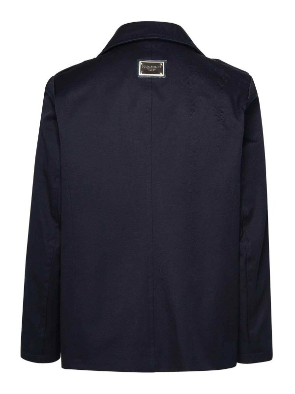 DOLCE & GABBANA: Manteaux courts online - Manteau Court - Bleu Foncé