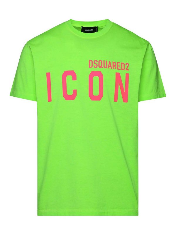 DSQUARED2: t-shirt - T-shirt in cotone verde