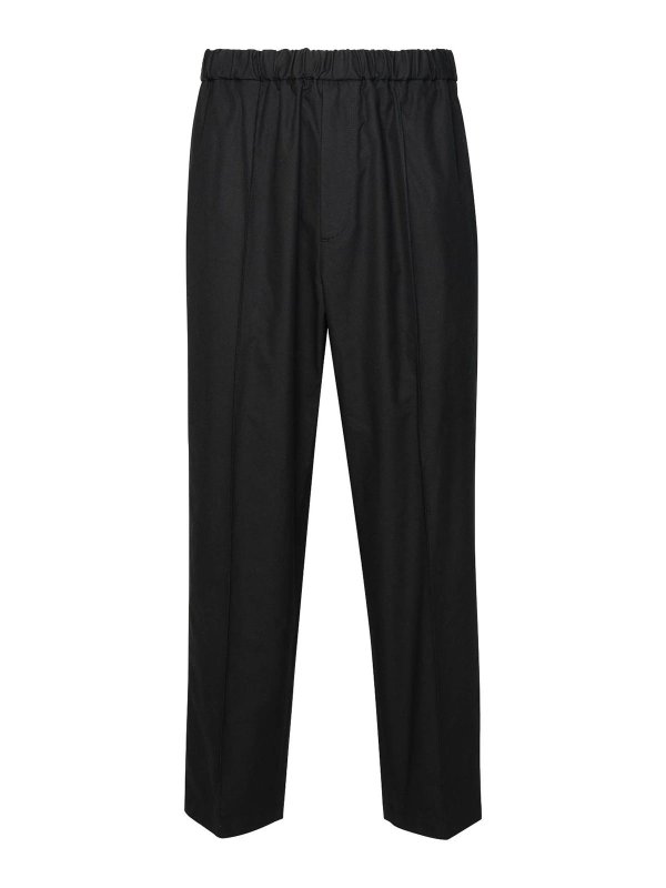 JIL SANDER: カジュアルトラウザー - ショートパンツ - 黒