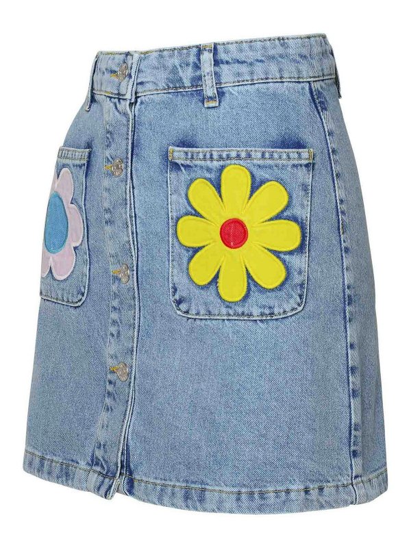 The Best Shops MOSCHINO: mini skirts - Patterned denim skirt