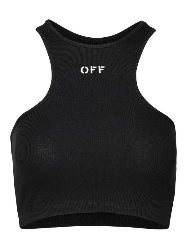 OFF-WHITE: トップス＆タンクトップ - トップ/タンクトップ - 黒