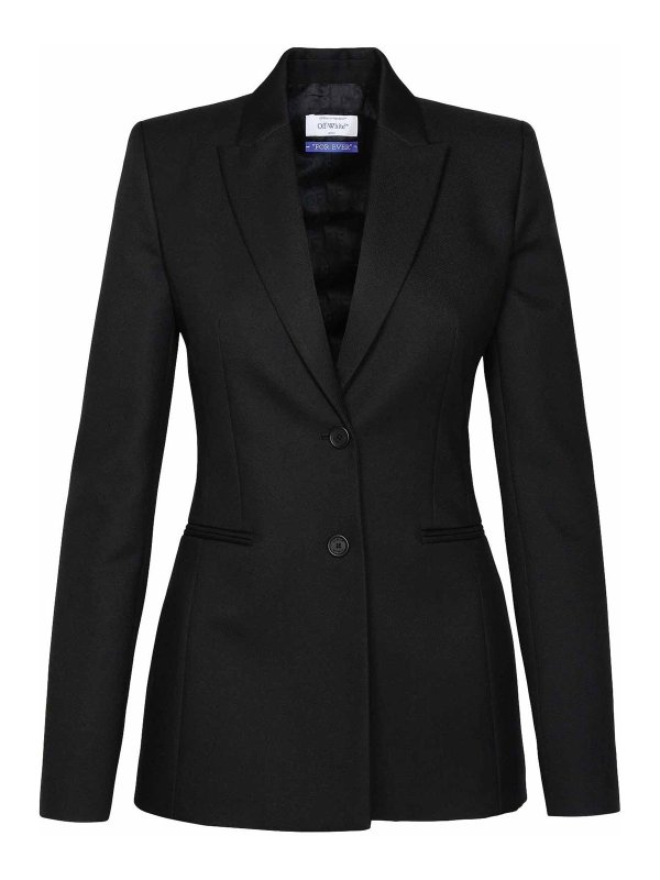 OFF-WHITE: Blazer - Blazer - Negro