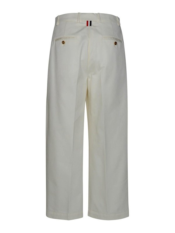 THOM BROWNE: casual trousers online - White Pants