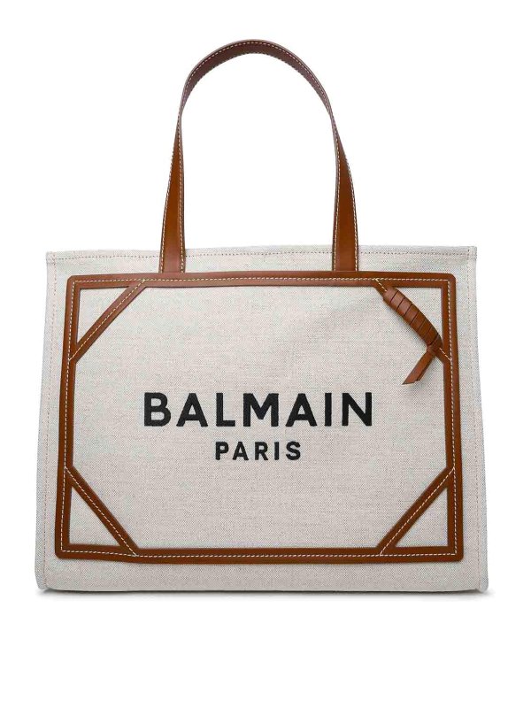 Balmain: Handtaschen - Shopper - Braun