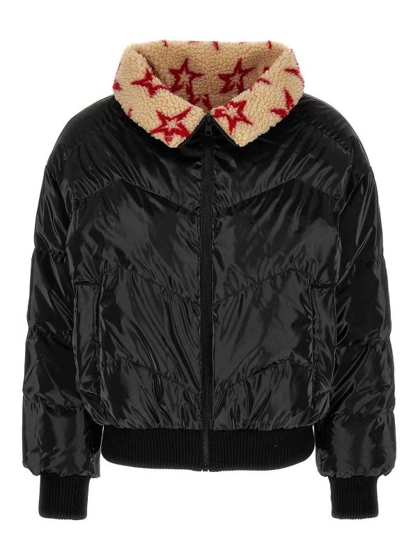 PERFECT MOMENT: casual jackets - Reversible Faux Shearling Down Jacket
