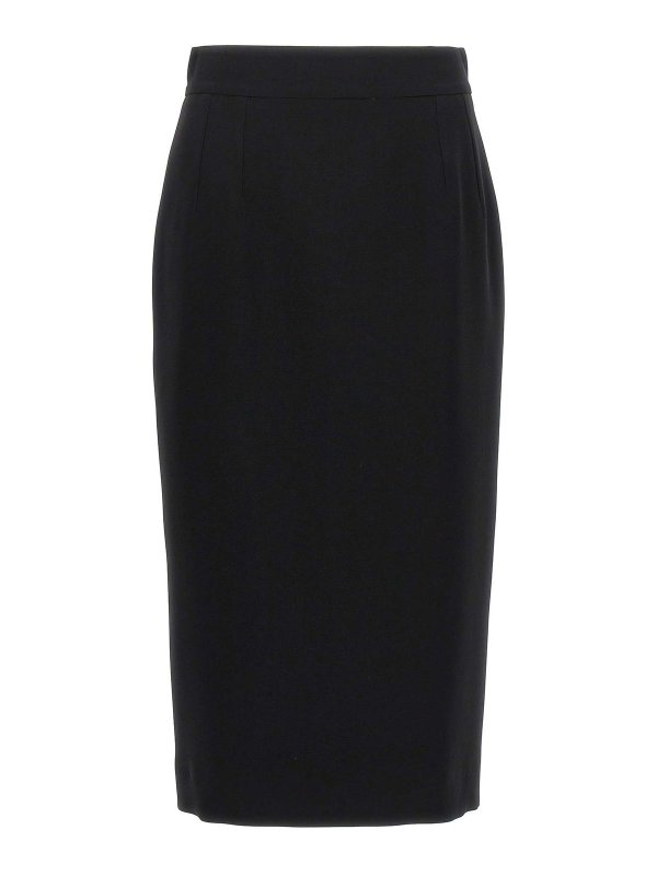 ALBERTO BIANI: ニーレングススカート＆ミディ丈 - 膝丈/ミディスカート - 黒