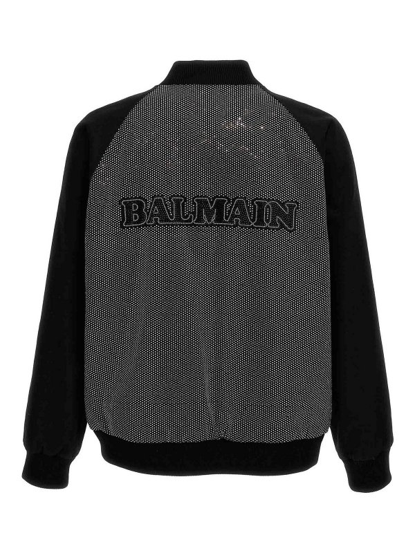 Balmain: bombers online - Rhinestone bomber jacket