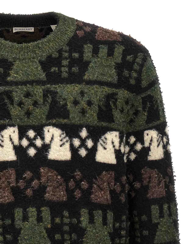 The Best Shops BURBERRY: crew necks - Chess sweater