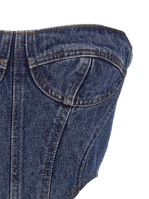 The Best Shops DAVID KOMA: Tops & Tank tops - Denim bustier top