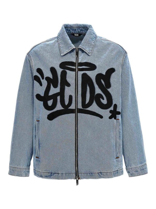 GCDS: denim jacket - harrington jacket