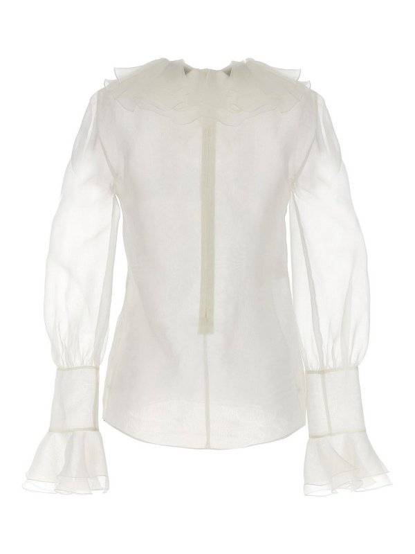 Giambattista Valli: camicie online - Camicia con colletto a volant