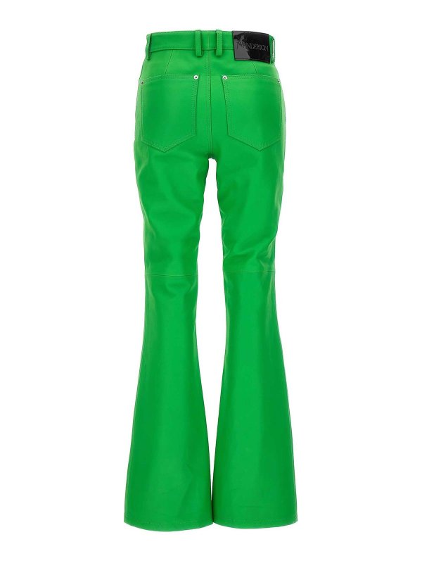 J.W. ANDERSON: レザートラウザー online - レザーパンツ - 緑