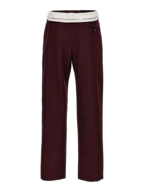 MARTINE ROSE: Pantalons élégants online - Pantalon Couturier - Rouge Brun