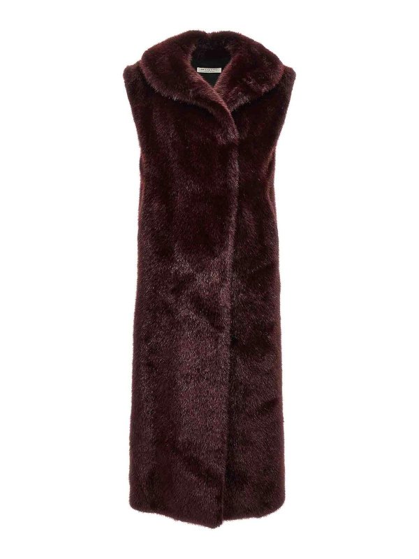 Philosophy di Lorenzo Serafini: vests - Extra long faux fur vest