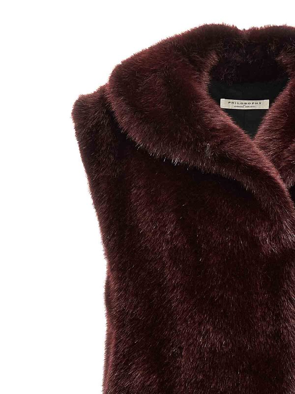 The Best Shops Philosophy di Lorenzo Serafini: vests - Extra long faux fur vest