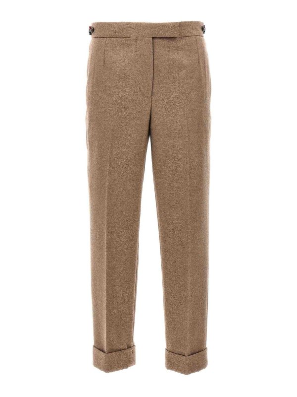 THOM BROWNE: casual trousers - Wool pants