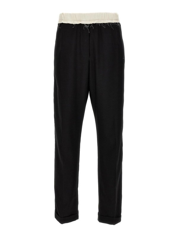 WALES BONNER: カジュアルトラウザー - カジュアルパンツ - 白