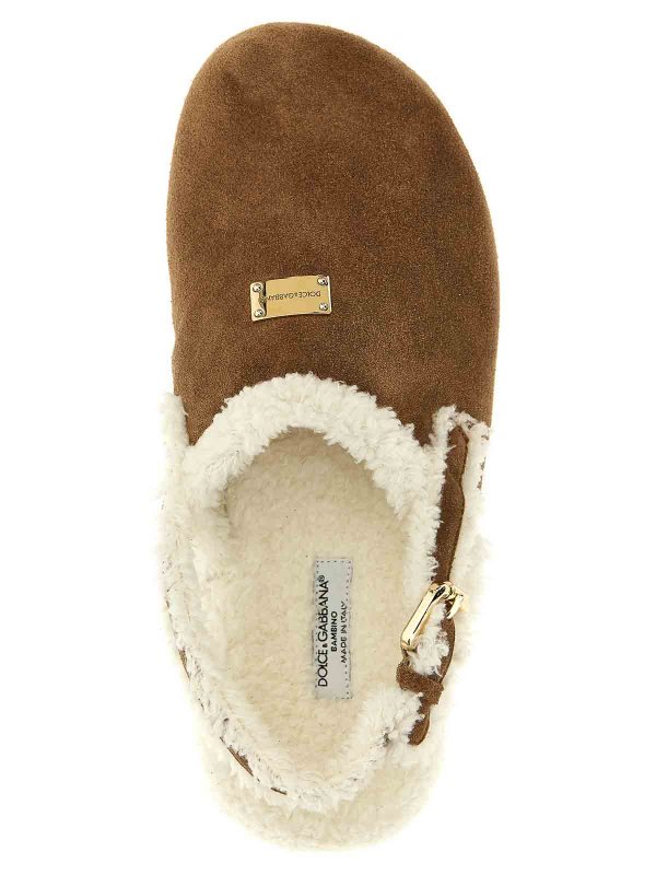 The Best Shops DOLCE & GABBANA: Zapatos chinelas - Chinelas - Marrón