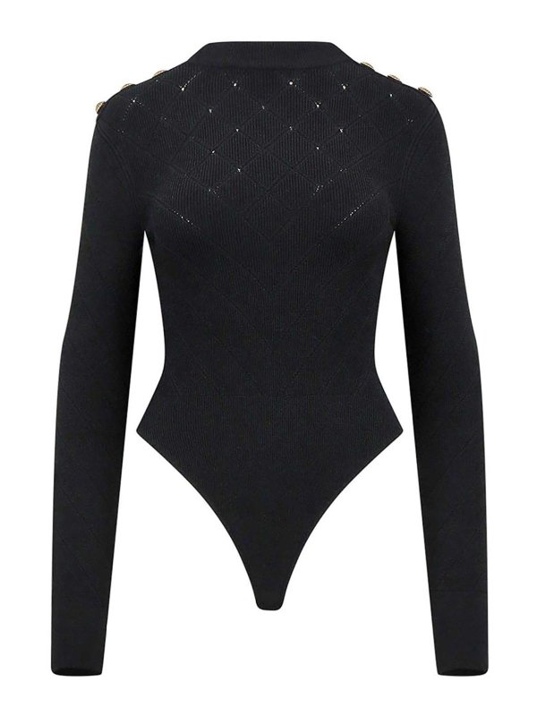 Balmain: Tops y camisetas sin mangas - Top - Negro