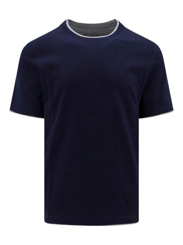 BRUNELLO CUCINELLI: Camisetas - Camiseta - Azul