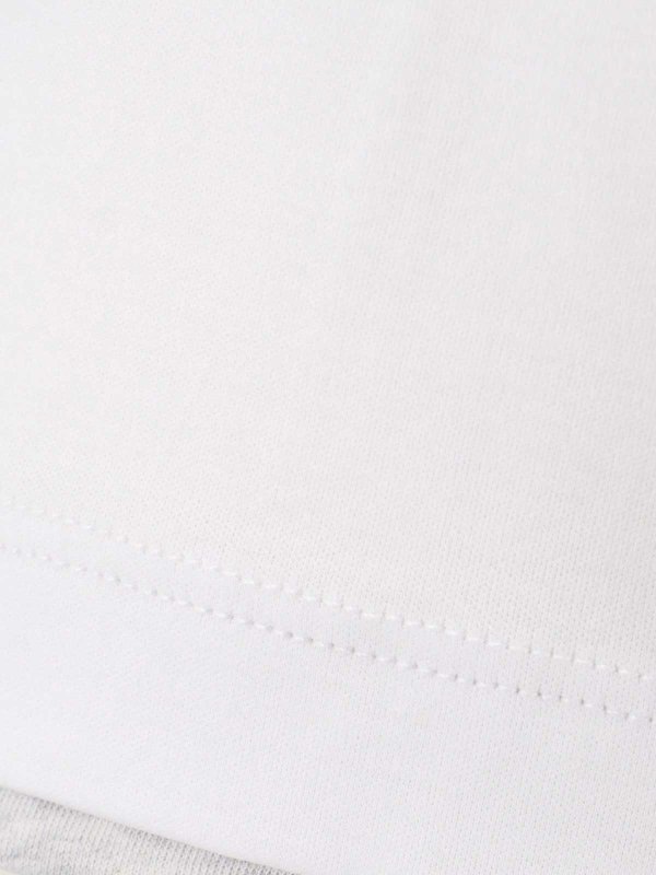 The Best Shops BRUNELLO CUCINELLI: t-shirts - Cotton t-shirt with contrasting profiles