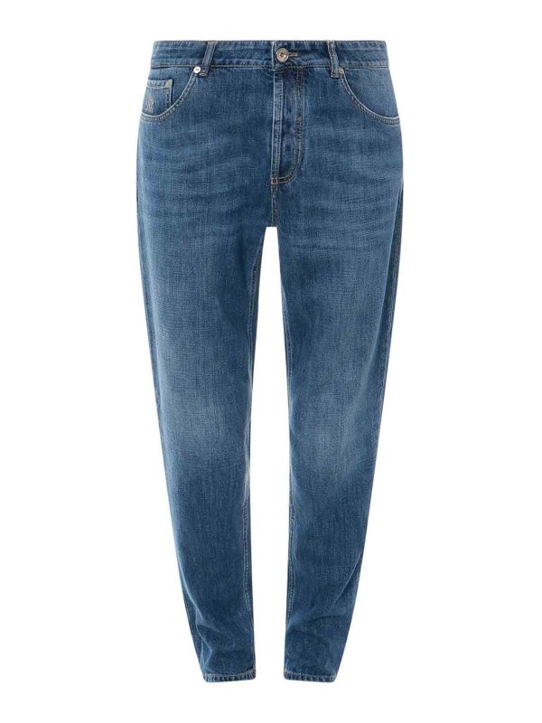 BRUNELLO CUCINELLI: Bootcut - Bootcut Jeans - Blau