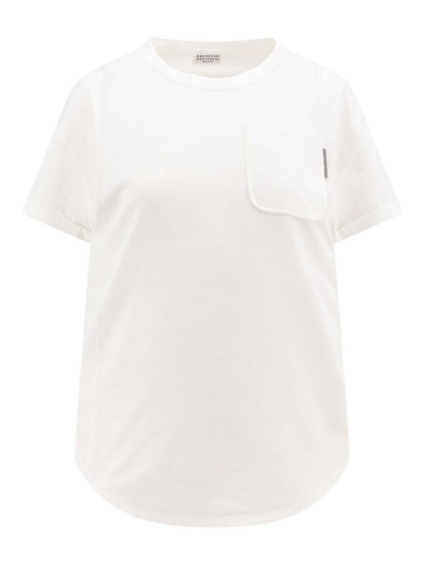 BRUNELLO CUCINELLI: T-shirts - T-Shirt - Weiß