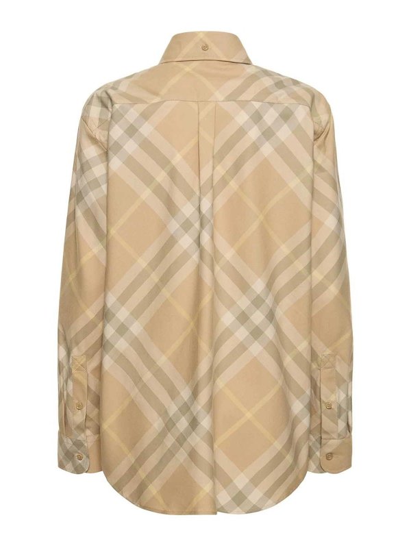BURBERRY: shirts online - Check Cotton Shirt Organic Cotton