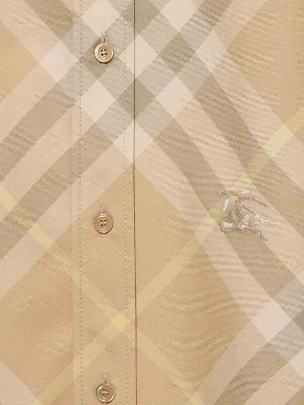 The Best Shops BURBERRY: shirts - Check Cotton Shirt Organic Cotton