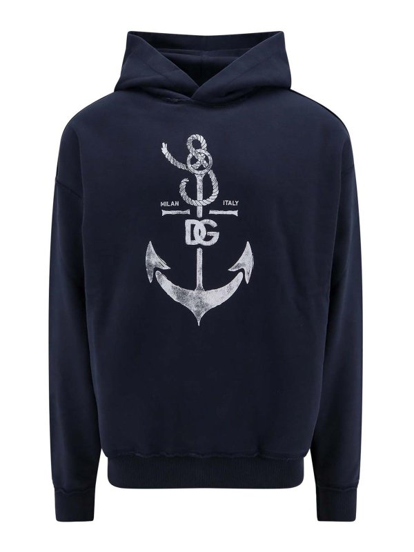 DOLCE & GABBANA: Sweatshirts & Sweaters - Cotton sweatshirt with marina print