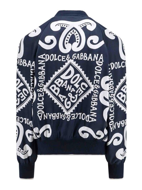 DOLCE & GABBANA: bombers online - Silk bomber with marina print