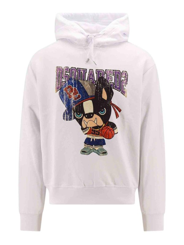 DSQUARED2: Sweatshirts & Sweaters - Cotton sweatshirt with frontal print
