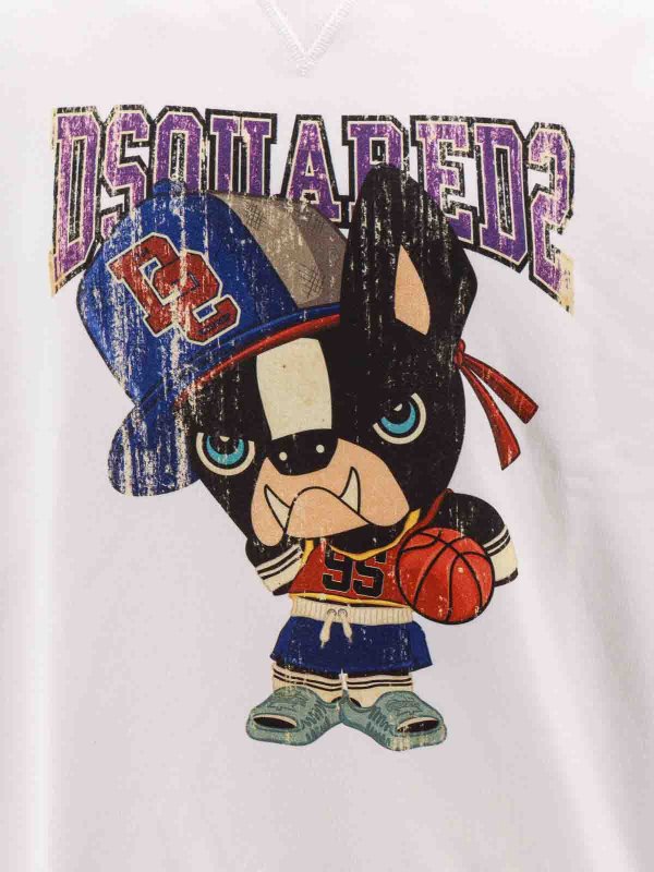 The Best Shops DSQUARED2: Sweatshirts & Sweaters - Cotton sweatshirt with frontal print