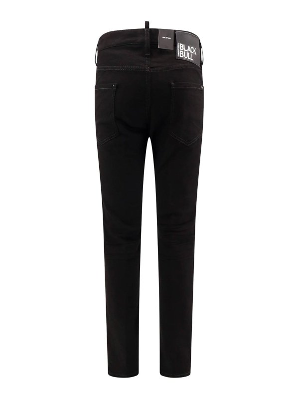 DSQUARED2: casual trousers online - Cotton trouser with back logo patch