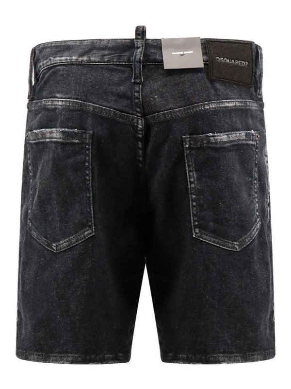 DSQUARED2: Trousers Shorts online - Cotton bermuda shorts with ripped effect